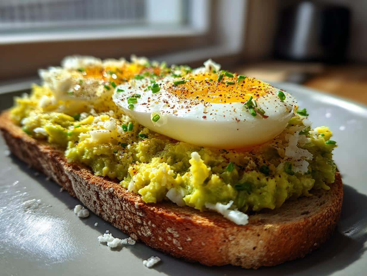 Grated Egg Avocado Toast