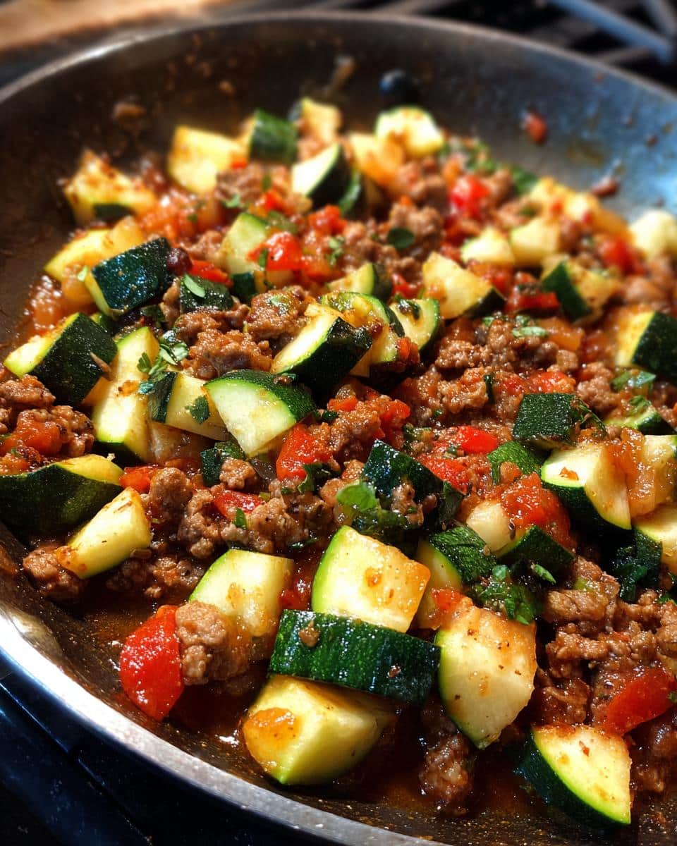 Zucchini & Ground Turkey Skillet - detail 1