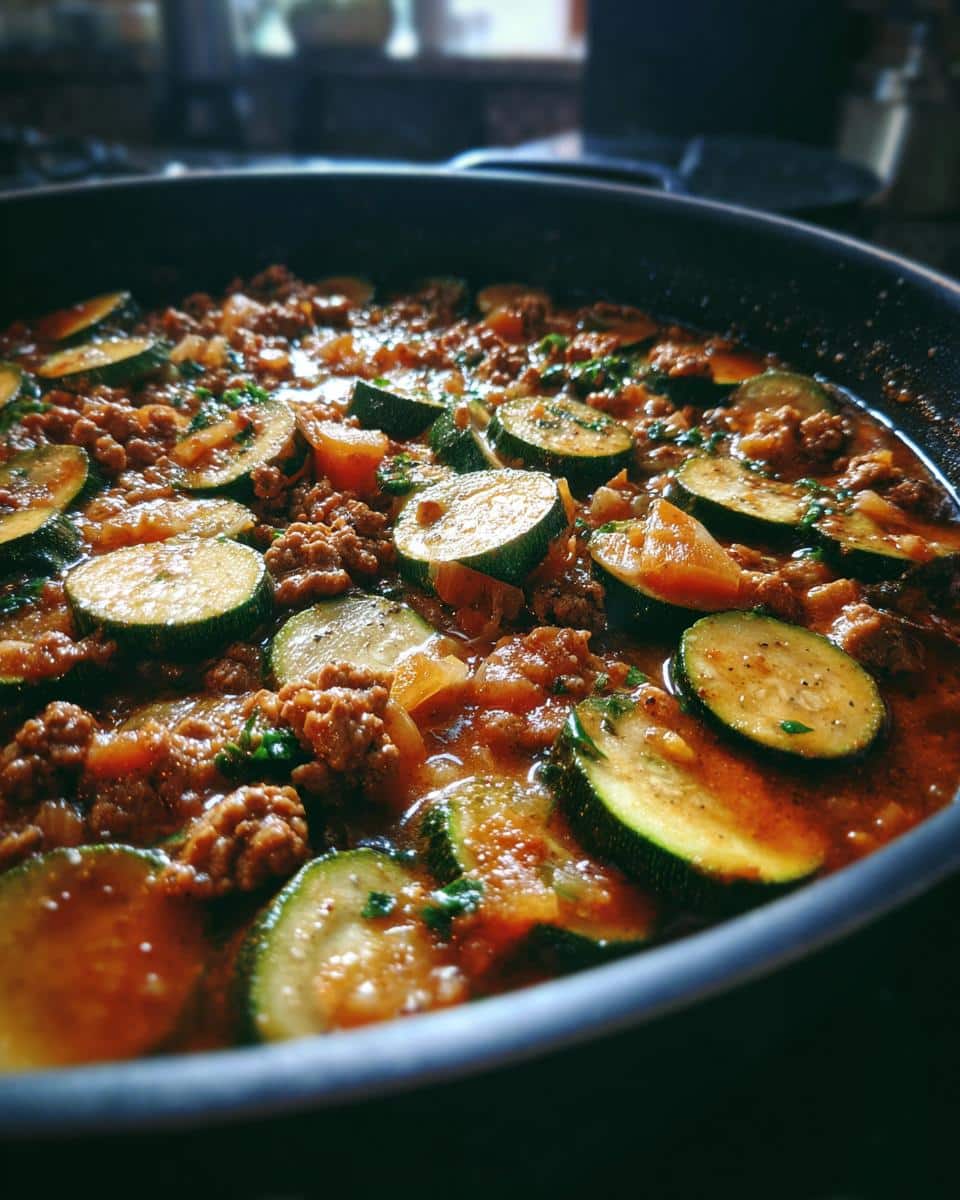 Zucchini & Ground Turkey Skillet - detail 2