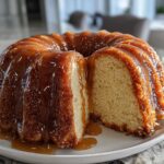 apple cider bundt cake with honey glaze