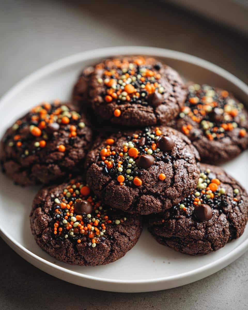 black cocoa halloween cookies - detail 1
