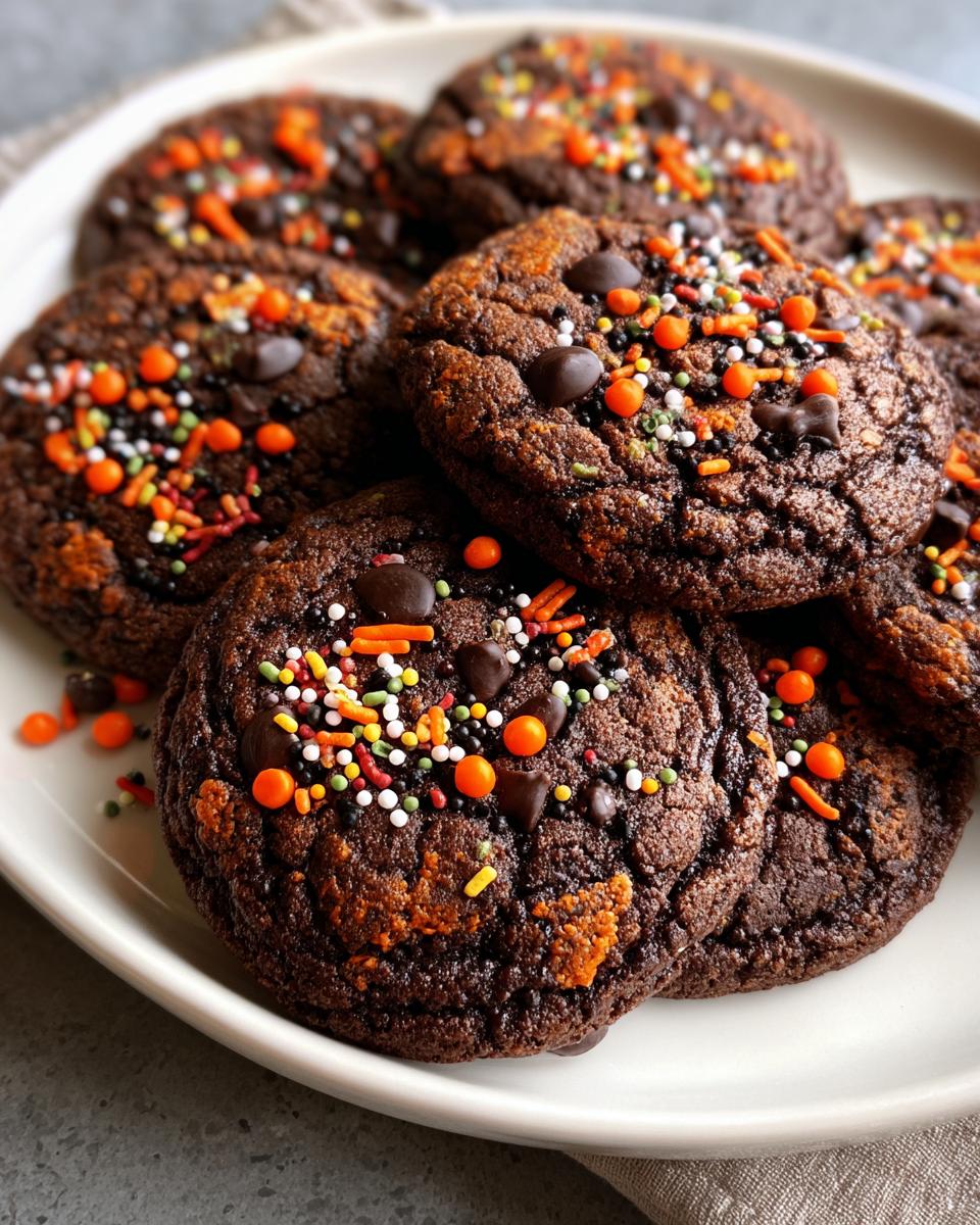 black cocoa halloween cookies - detail 2