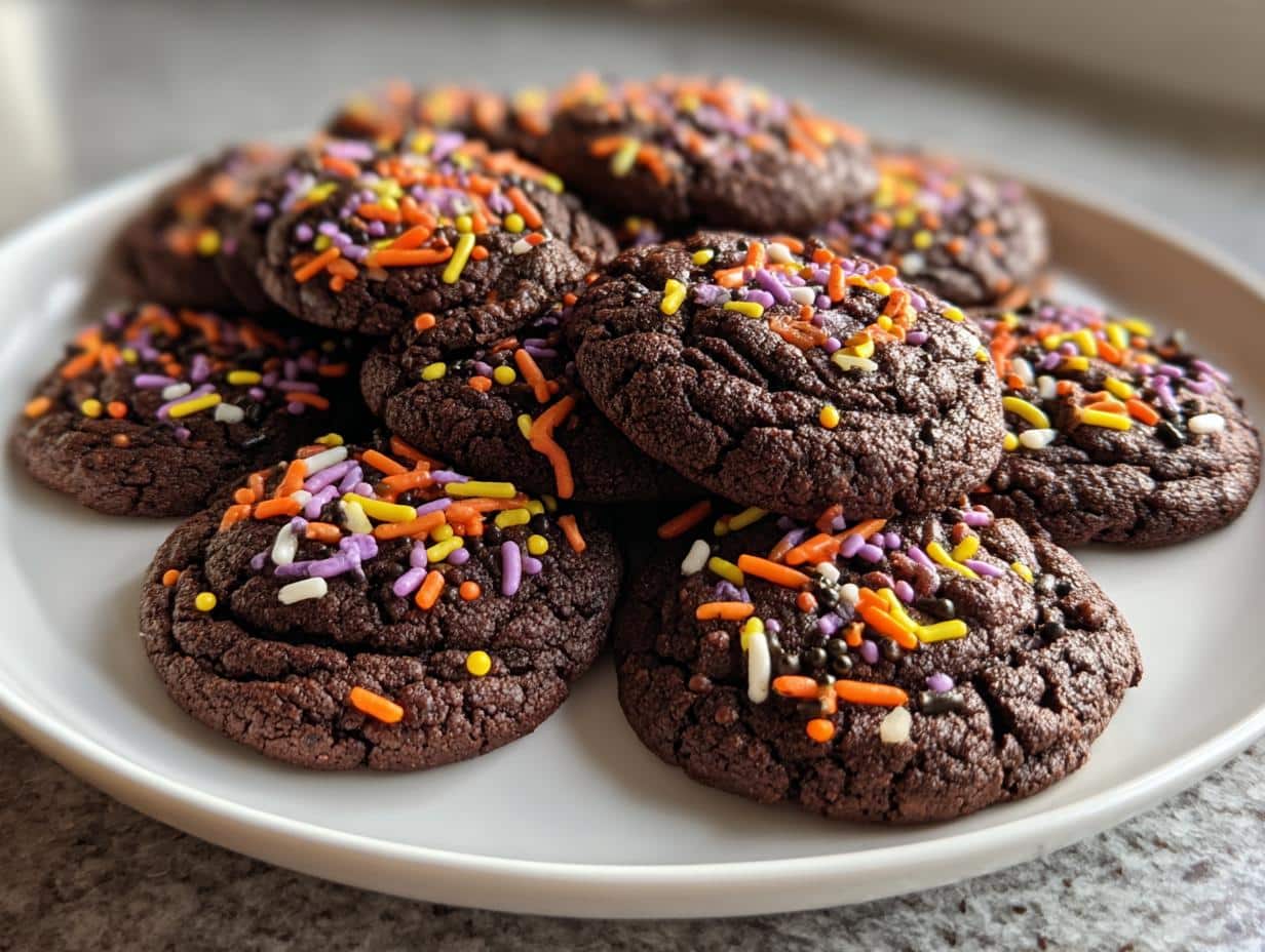 black cocoa halloween cookies
