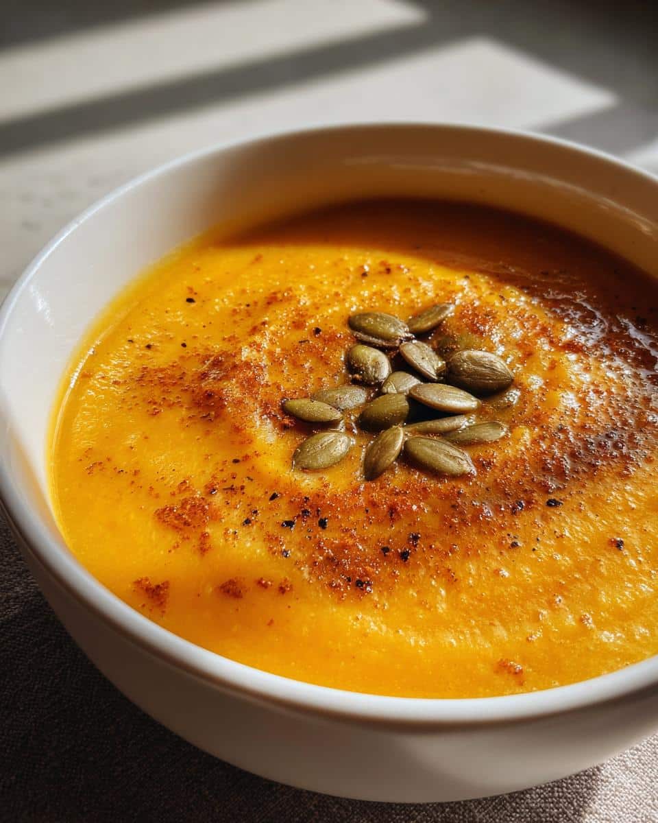 butternut squash and apple soup - detail 1