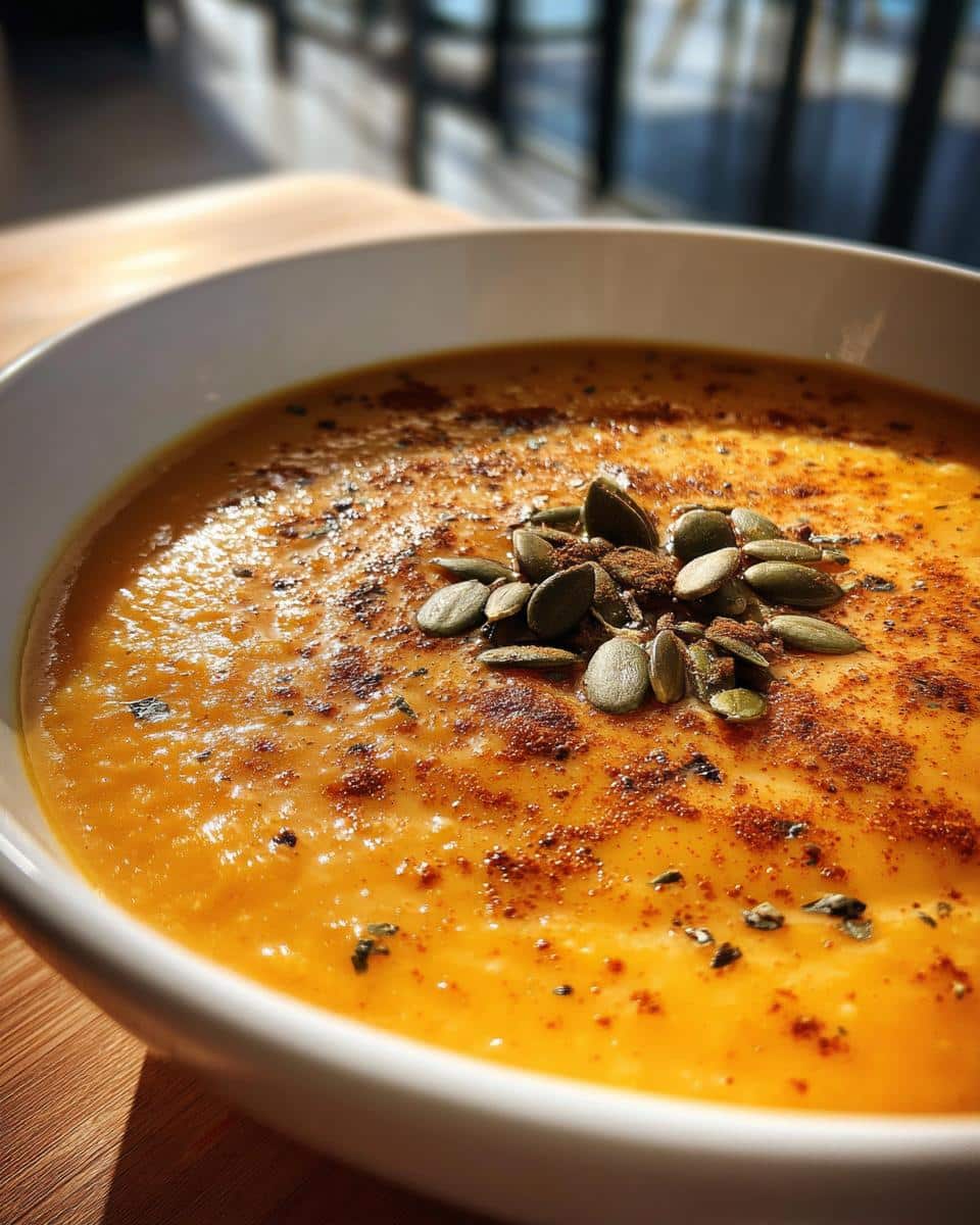 butternut squash and apple soup - detail 3