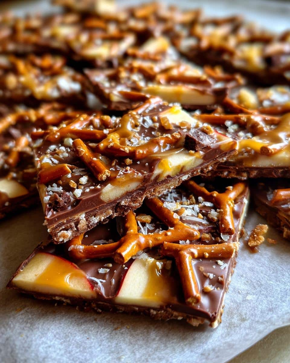 caramel apple bark - detail 2