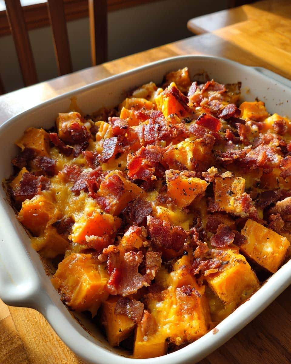 cheesy bacon butternut squash - detail 2