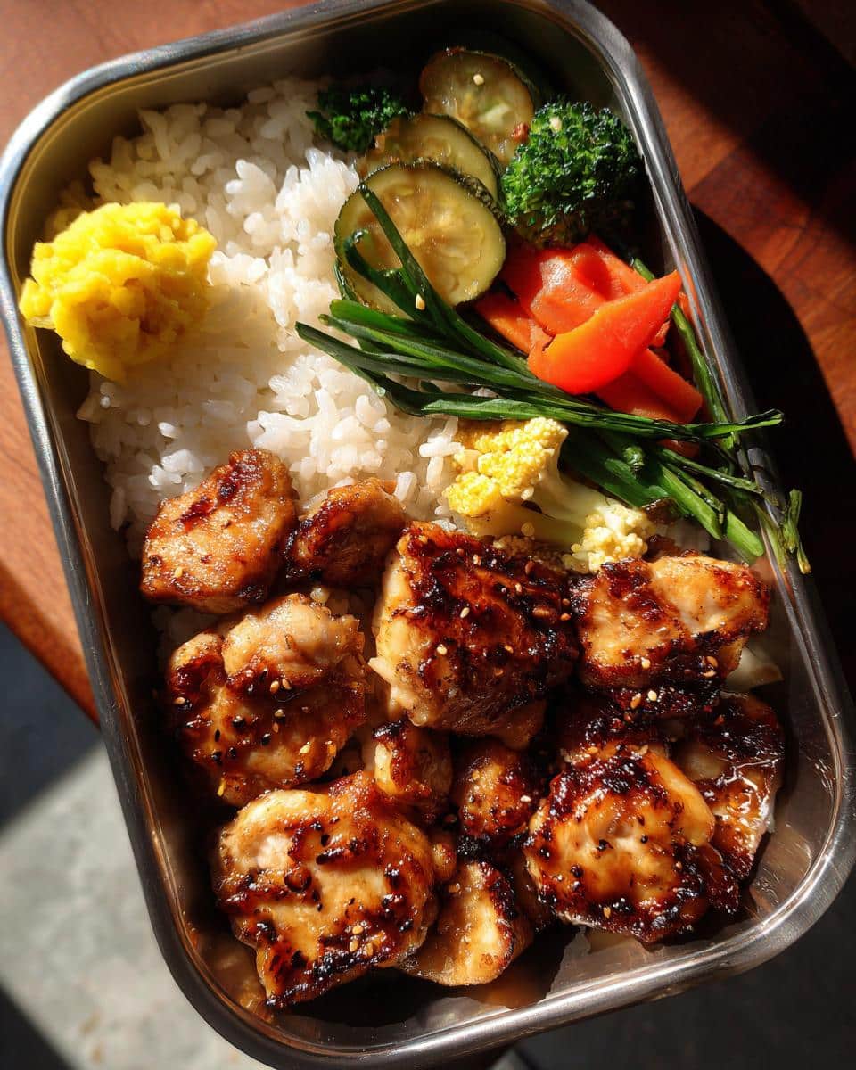 chicken teriyaki bento - detail 2