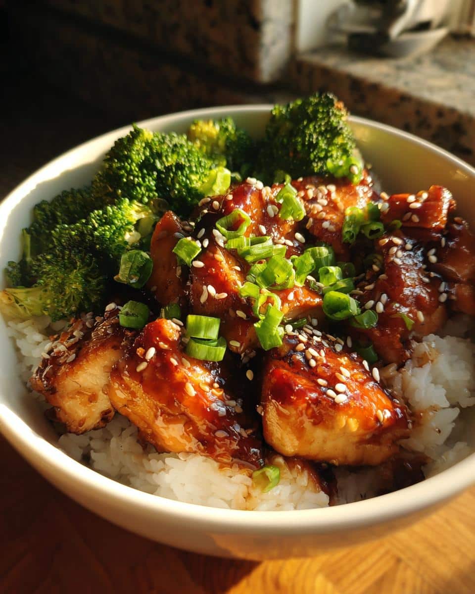 chicken teriyaki bowl - detail 1