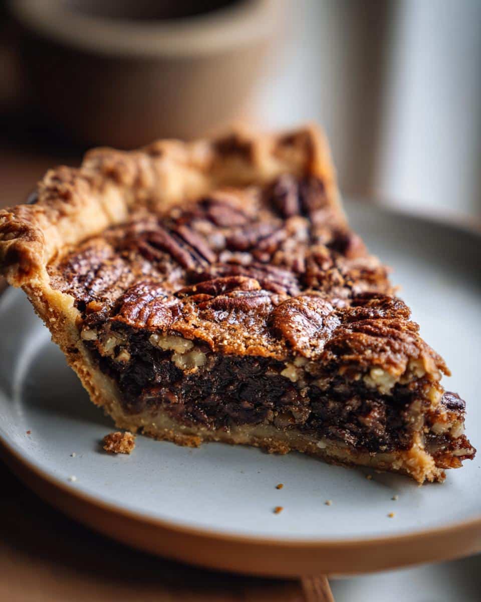 chocolate pecan pie - detail 1