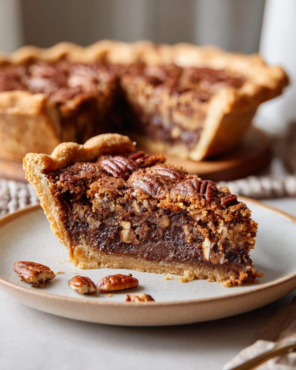 chocolate pecan pie - detail 2