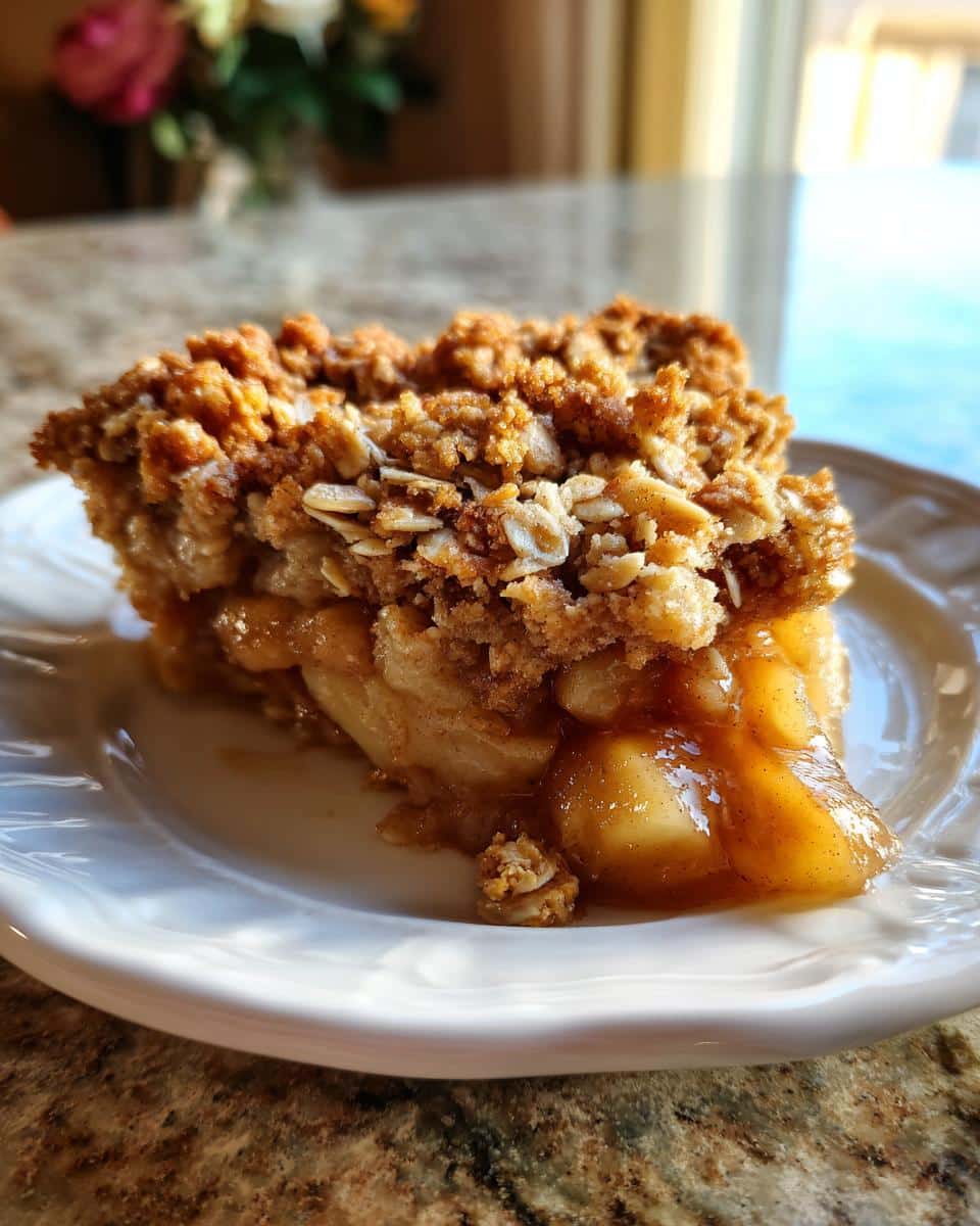 cinnamon apple crisp - detail 2