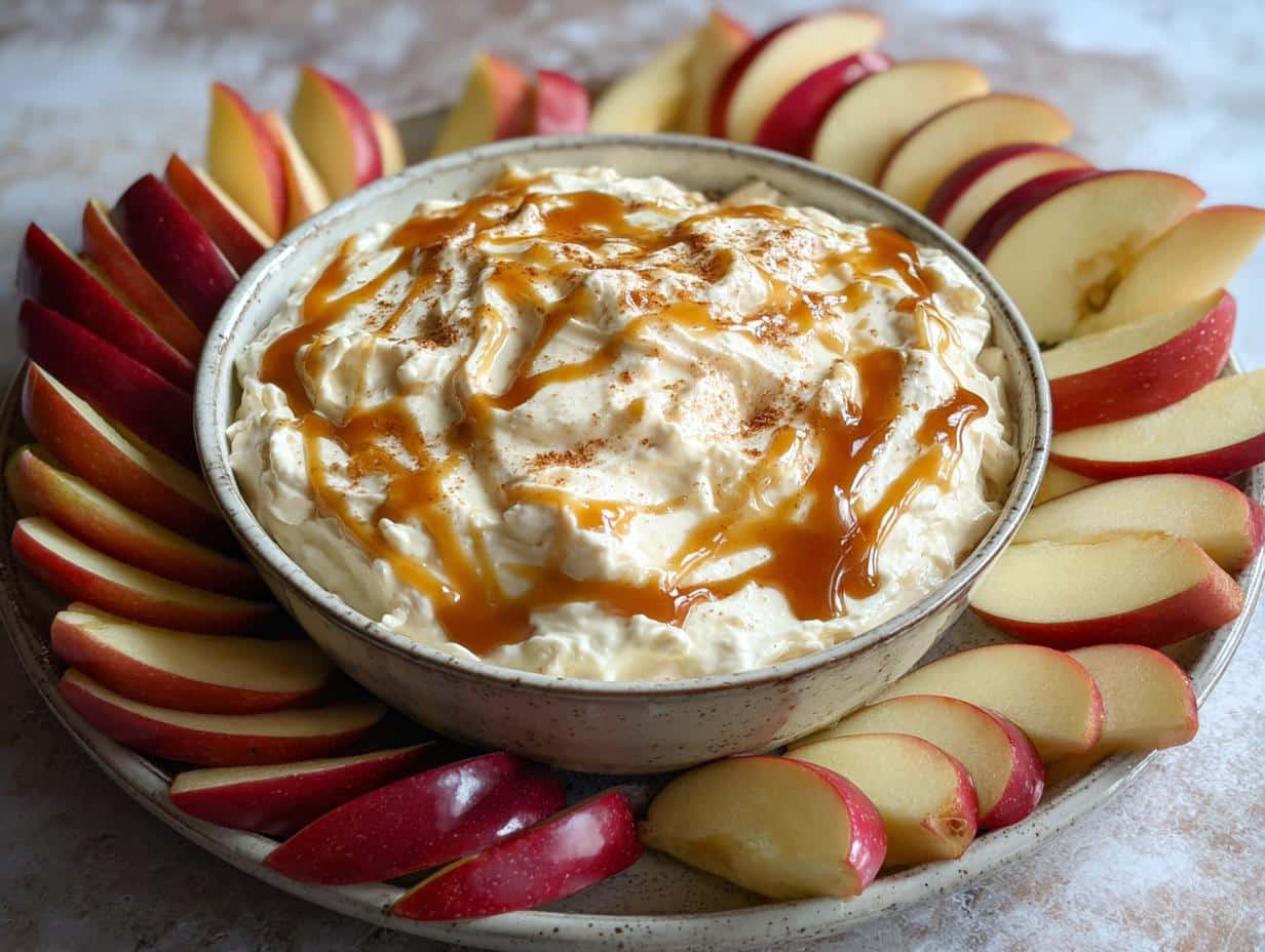cream cheese caramel apple dip