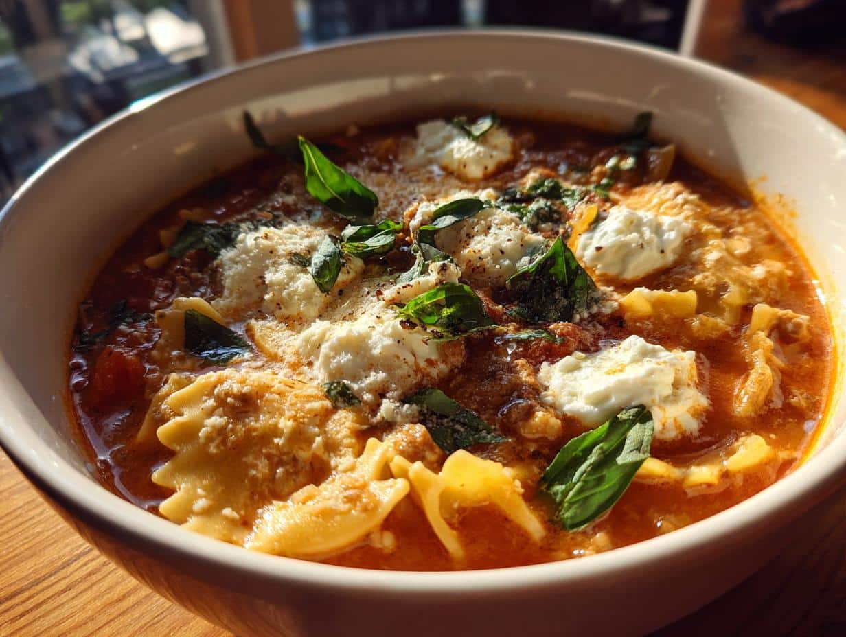 creamy lasagna soup