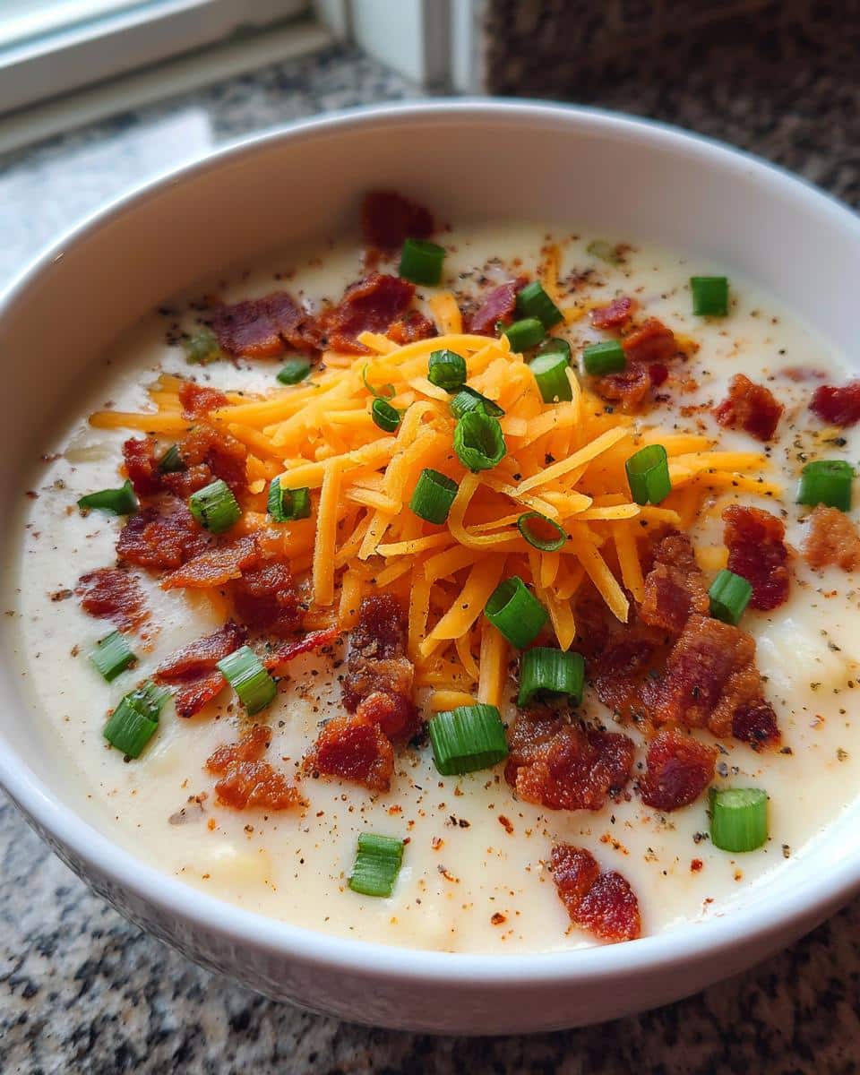 creamy loaded potato soup - detail 2