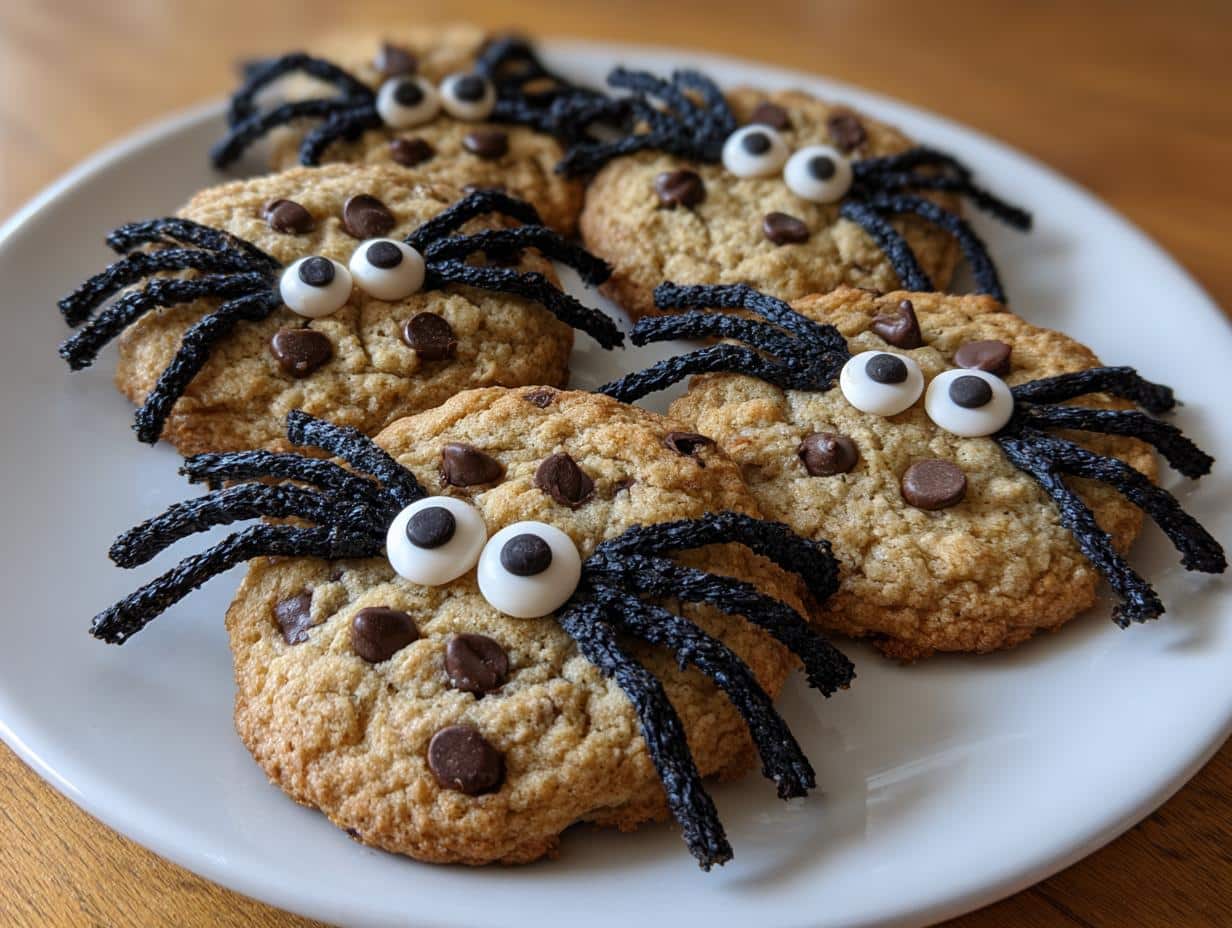 creepy spider cookies