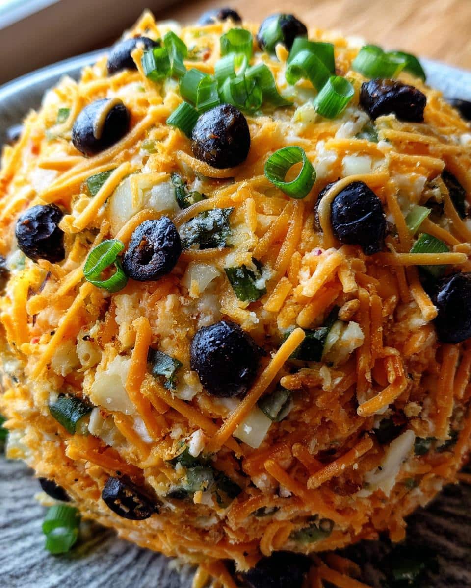 halloween cheese ball - detail 1