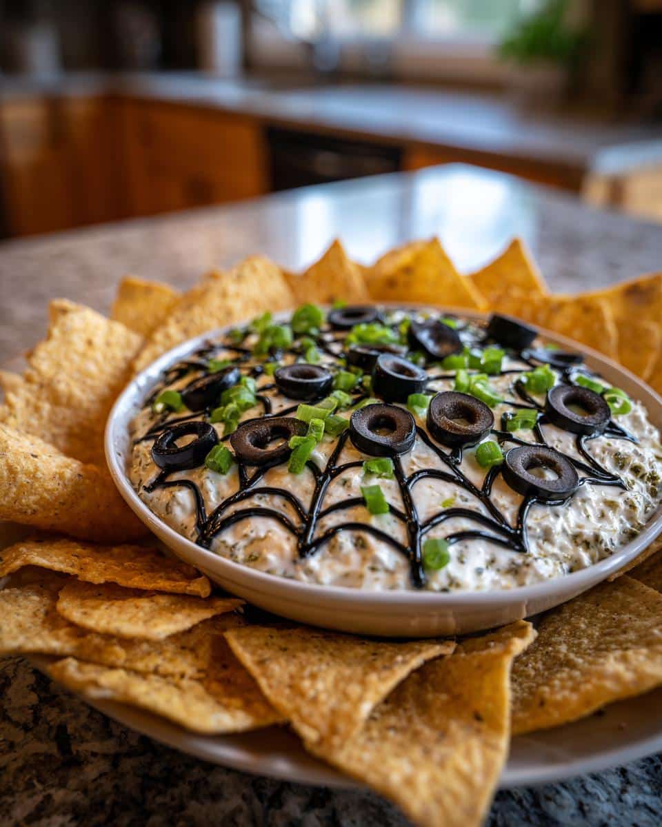 halloween spider web dip - detail 1