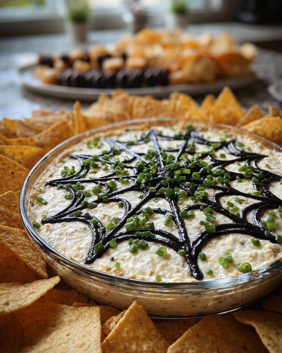 halloween spider web dip - detail 2