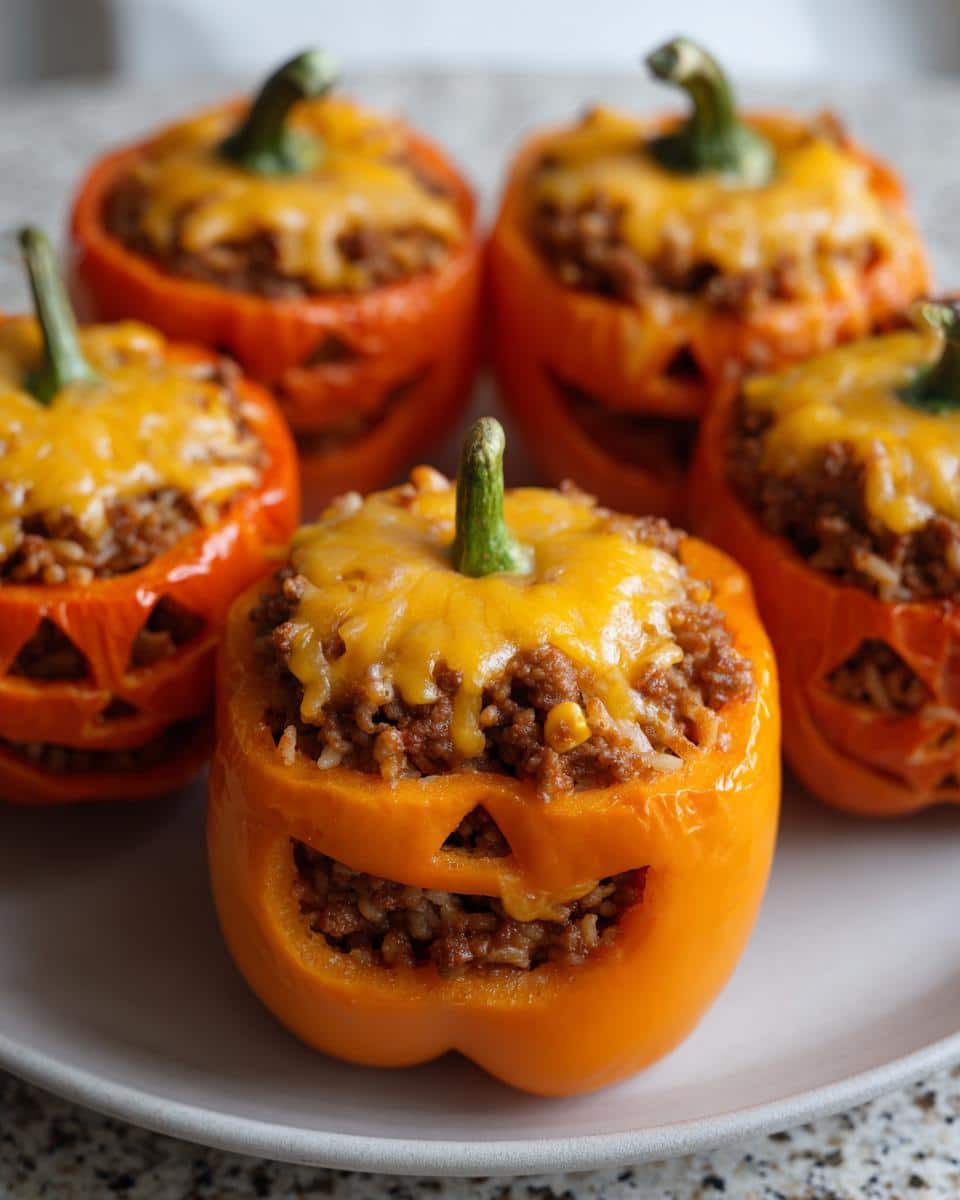 halloween stuffed peppers - detail 1