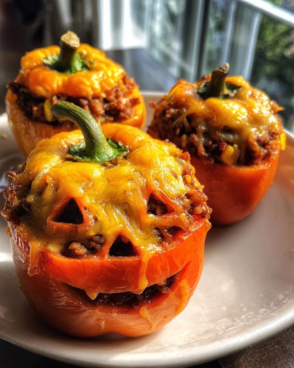 halloween stuffed peppers - detail 2