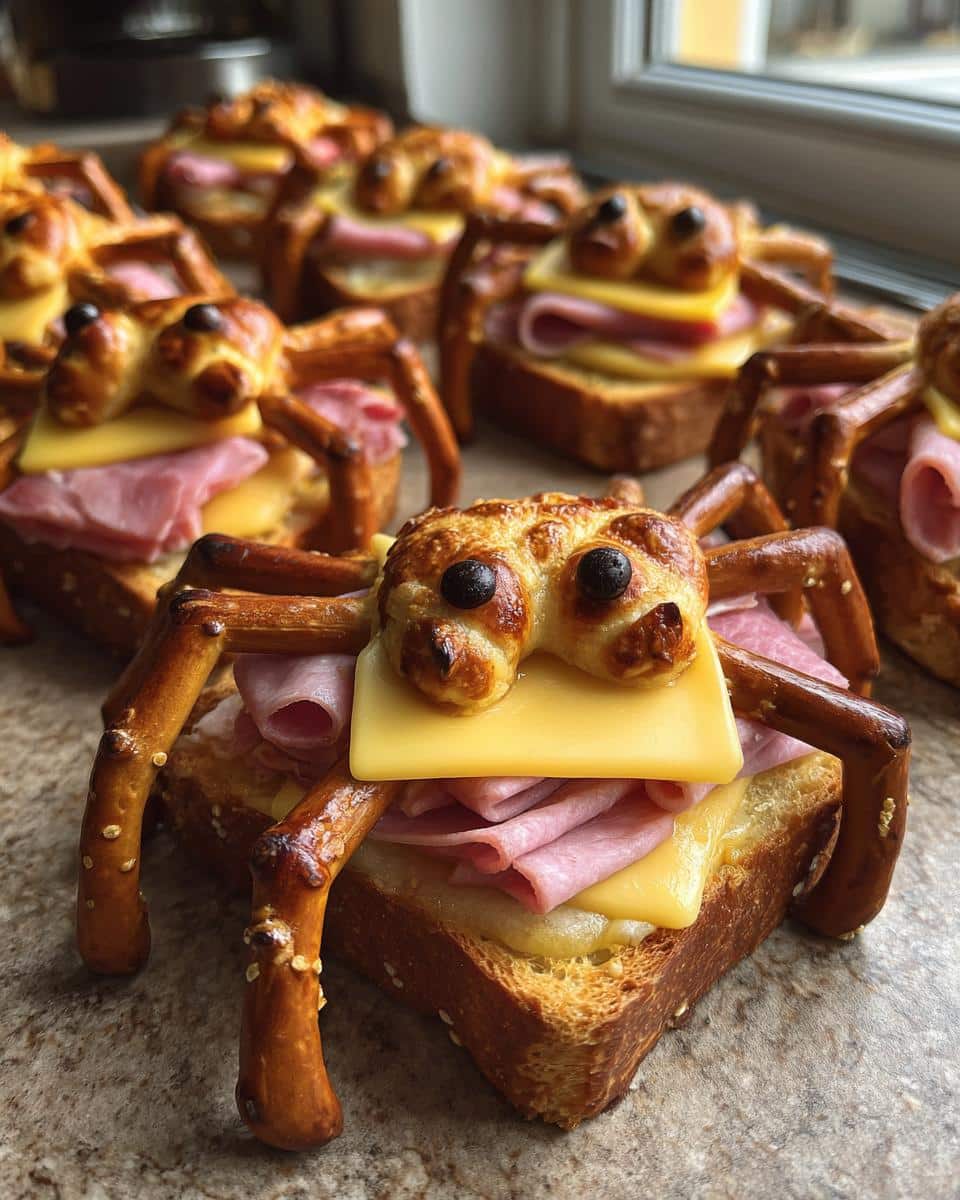 ham and cheese spiders - detail 1