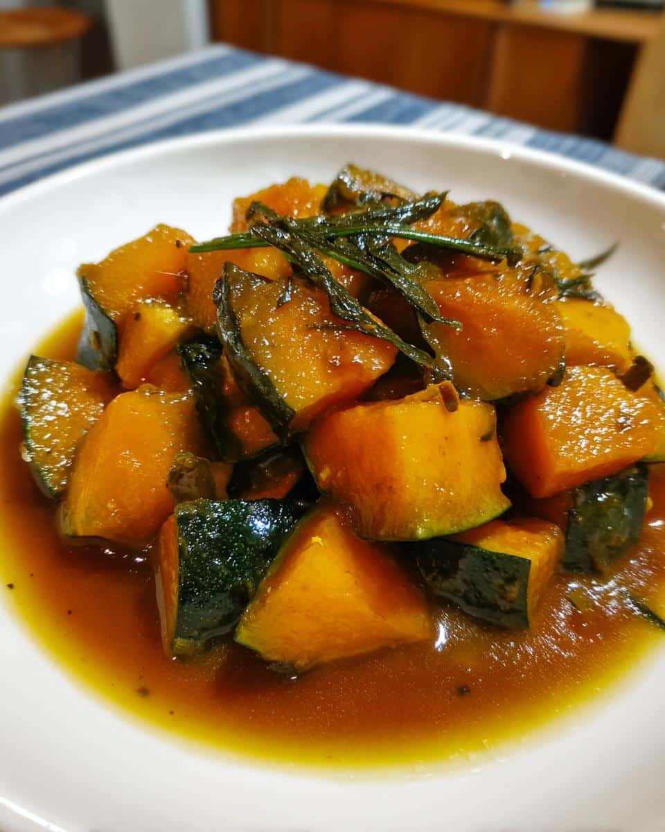 japanese simmered kabocha - detail 2