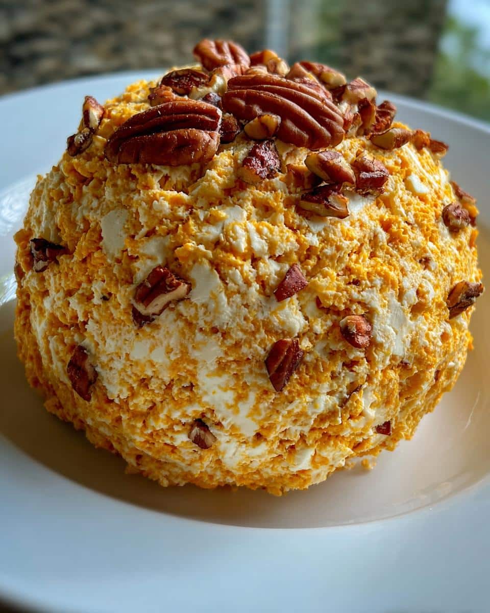 pumpkin cheese ball - detail 1