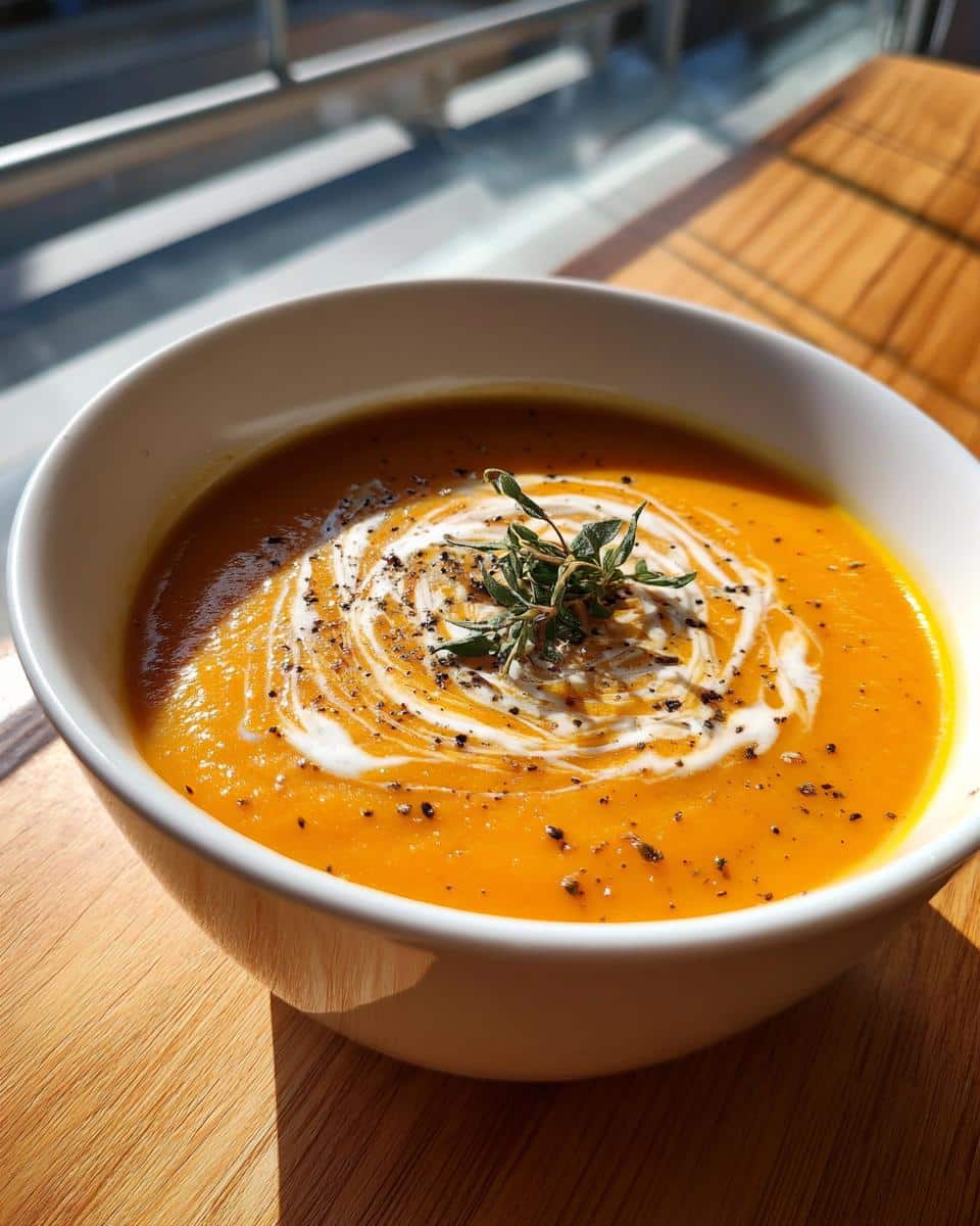 roasted pumpkin soup - detail 2