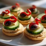 slithering hummus bites