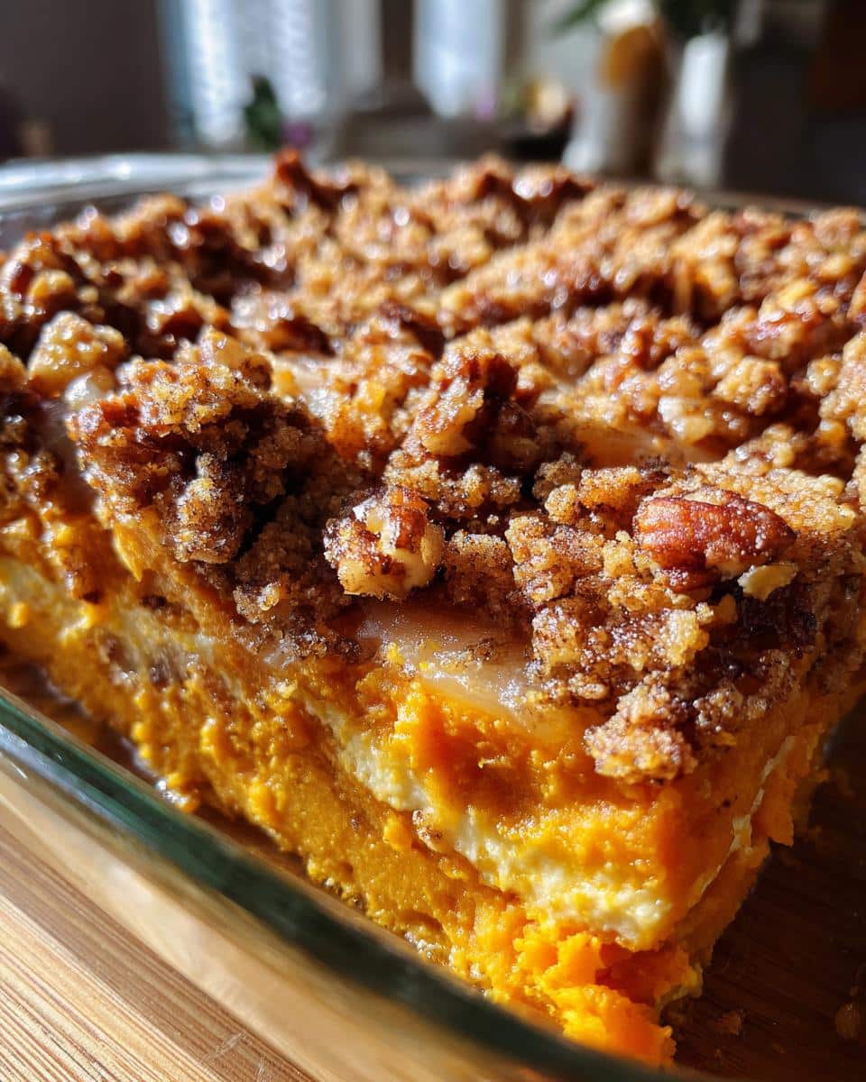 southern sweet potato casserole - detail 1