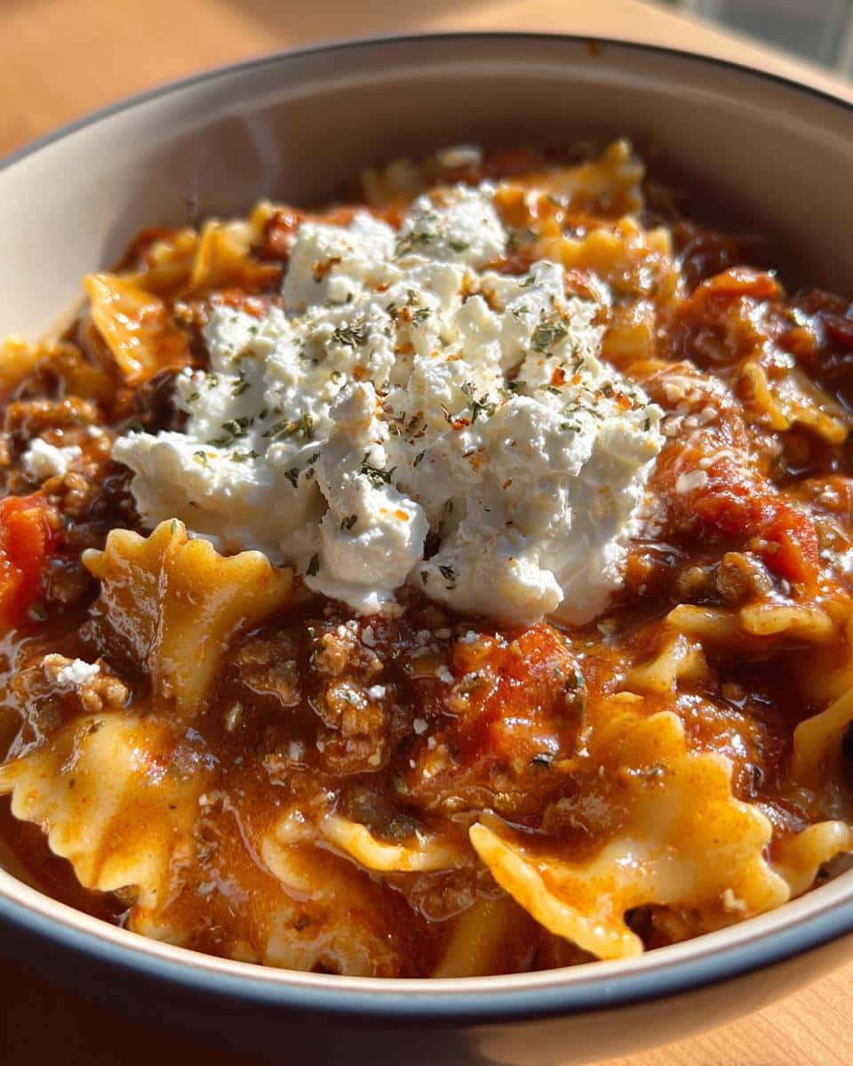 spicy lasagna soup (with italian sausage) - detail 2