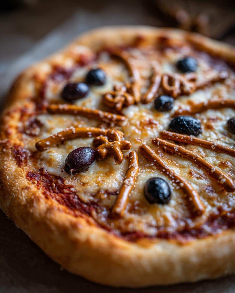 spooky spider pizza - detail 1