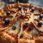 spooky spider pizza