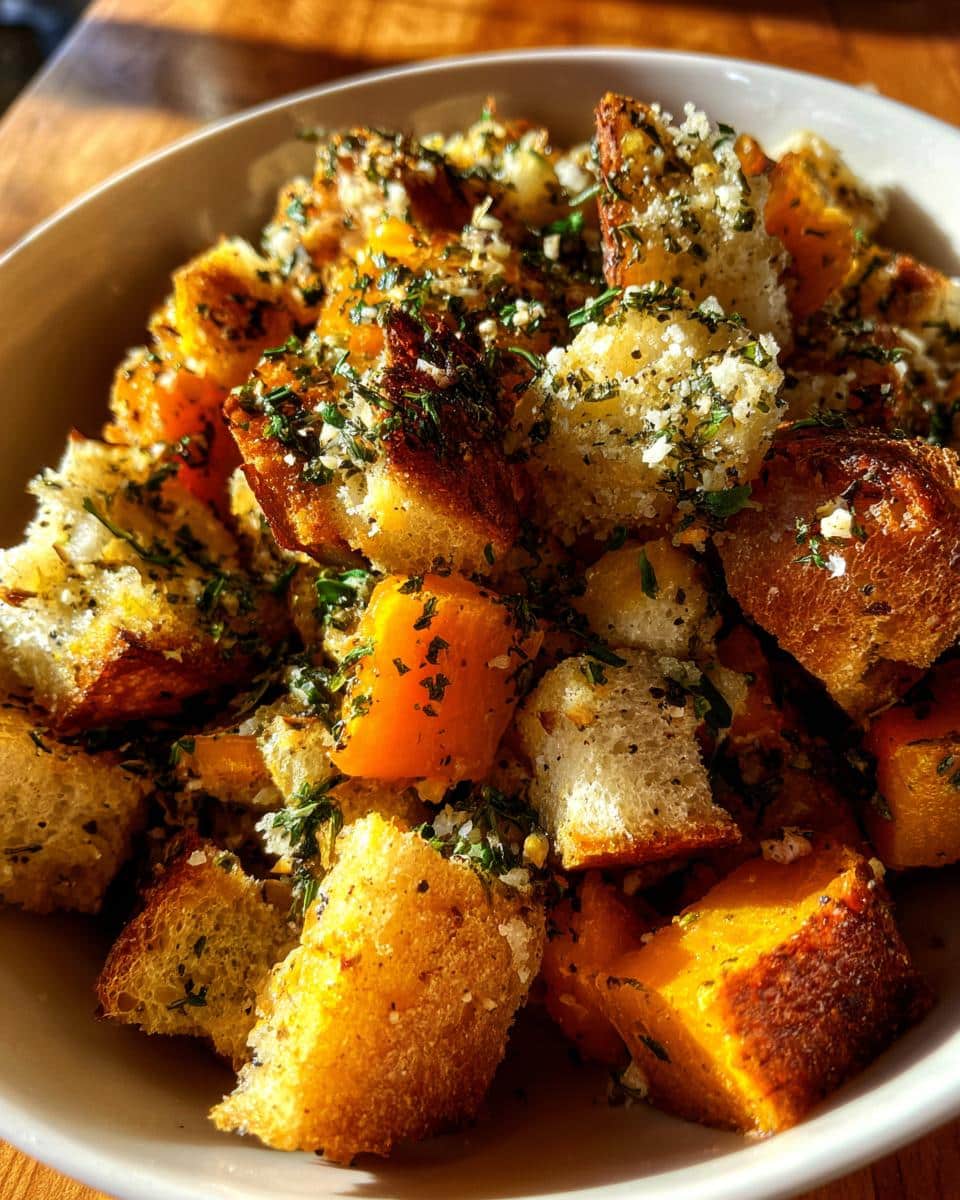 squash panzanella with bagna cauda - detail 1