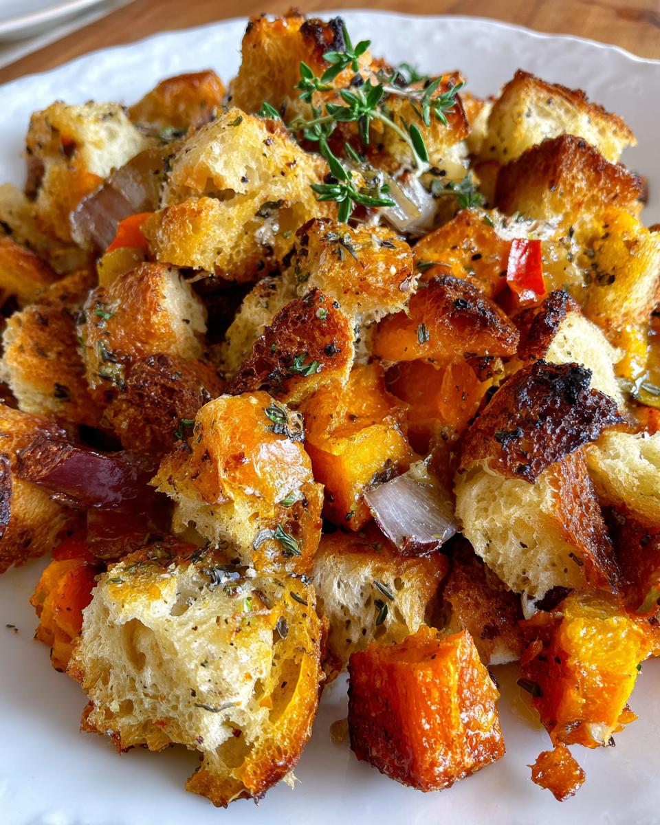 squash panzanella with bagna cauda - detail 2