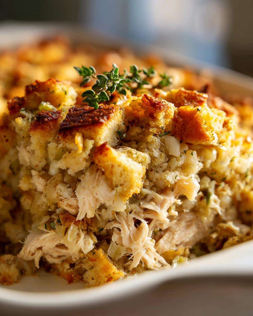 stuffing chicken casserole - detail 2