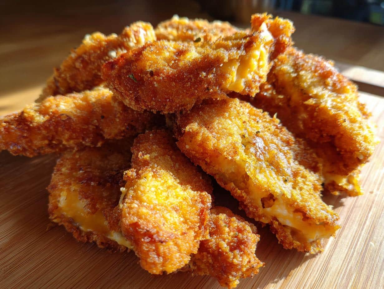 Cheese-wrapped pickles