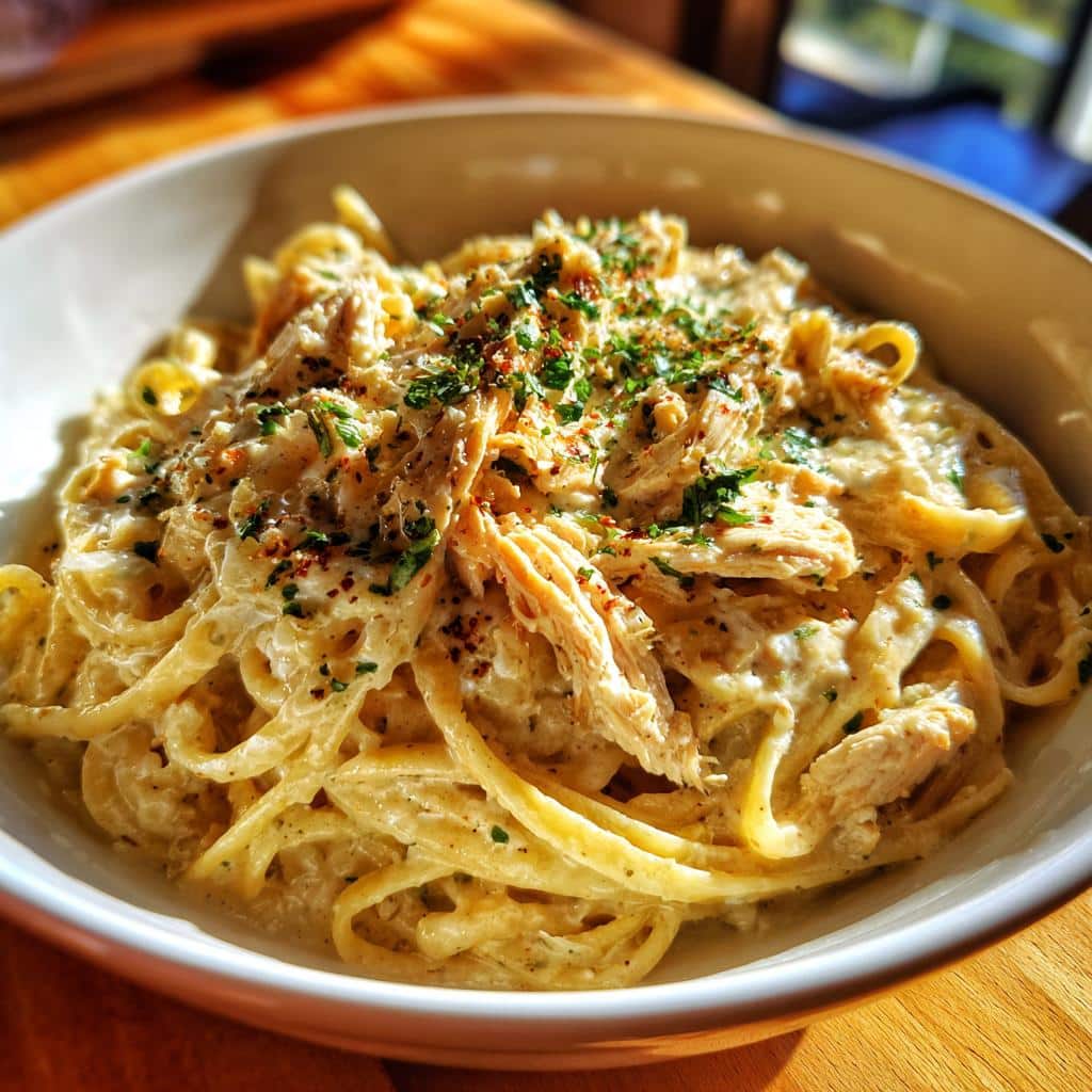 Crockpot Garlic Parmesan Chicken Pasta - detail 1