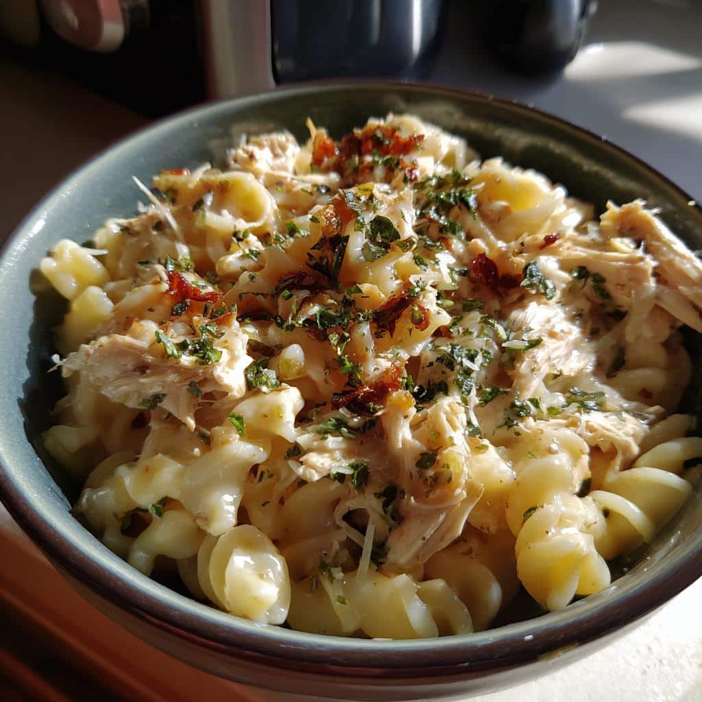 Crockpot Garlic Parmesan Chicken Pasta - detail 2