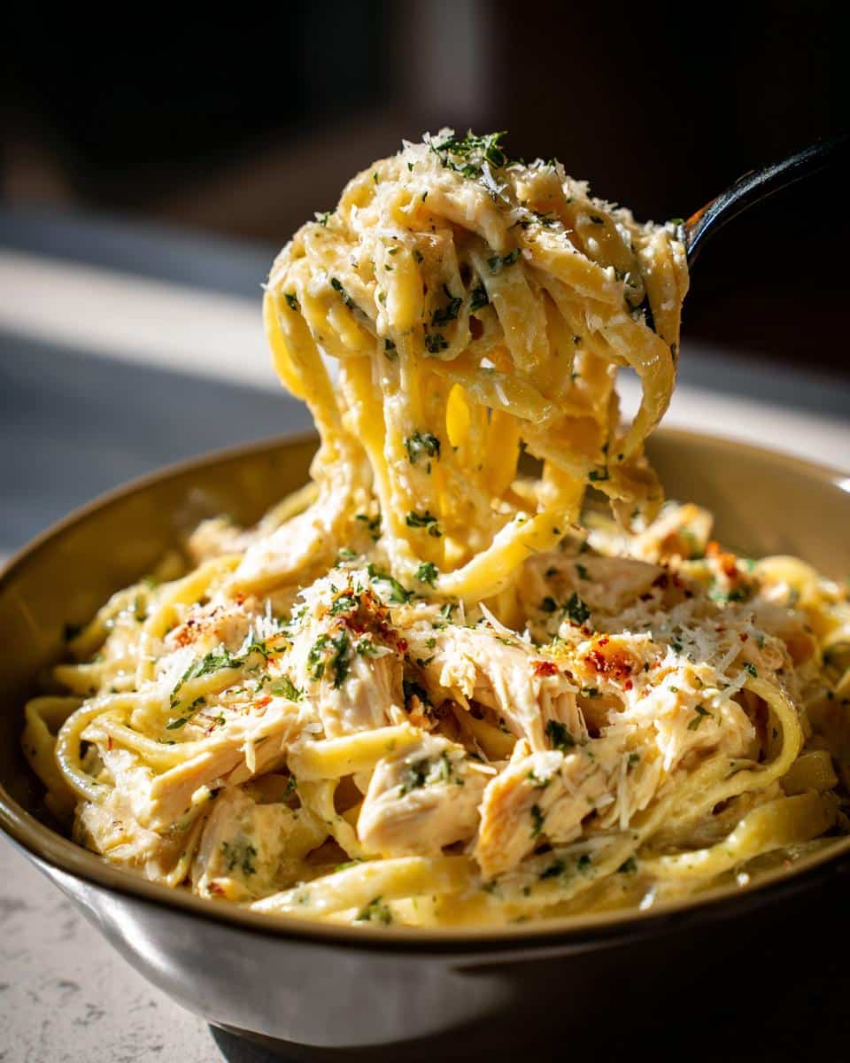 Crockpot Garlic Parmesan Chicken Pasta - detail 3