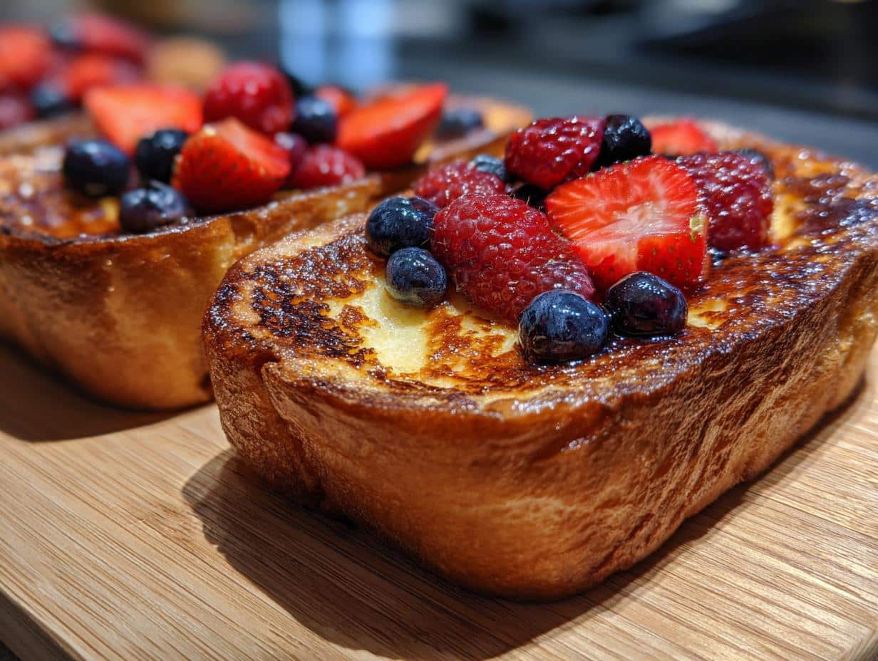 Custard yogurt toast