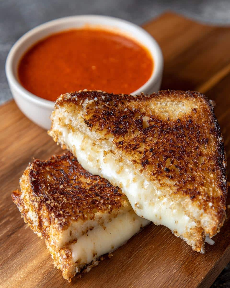 Grilled cheese and tomato soup - detail 1