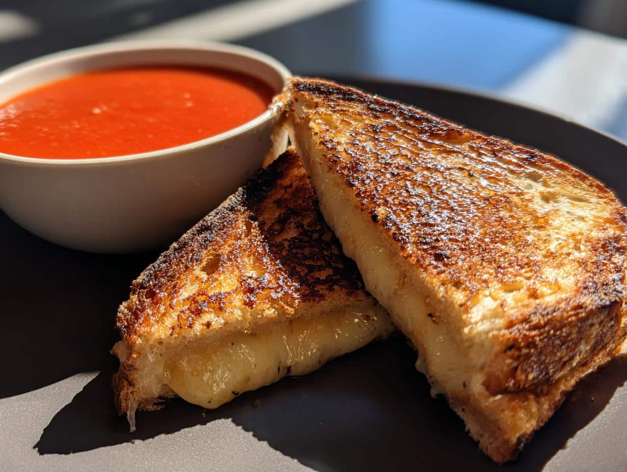 Grilled cheese and tomato soup