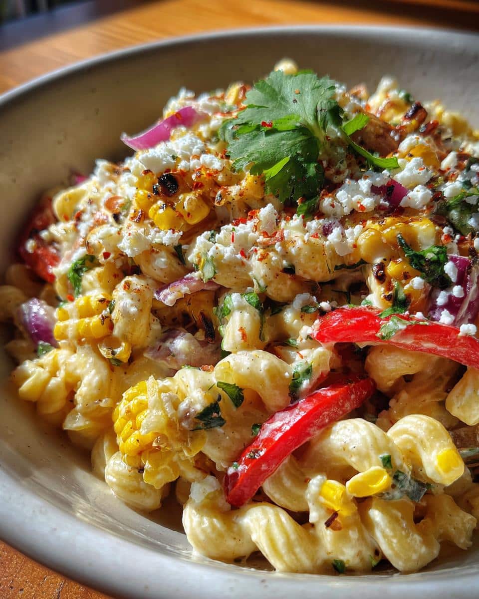 Mexican street corn pasta salad - detail 1
