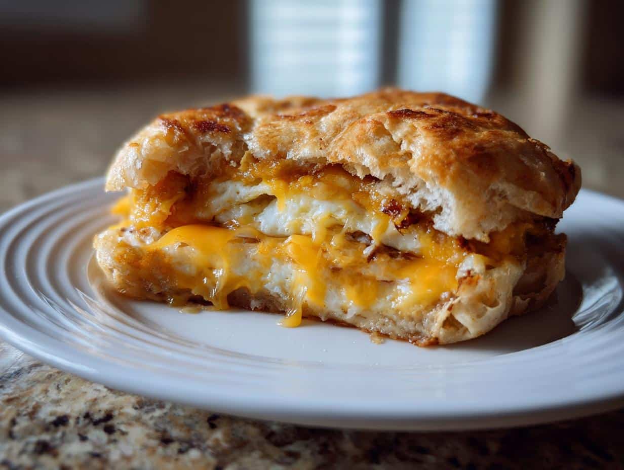 One-pan egg breakfast sandwich