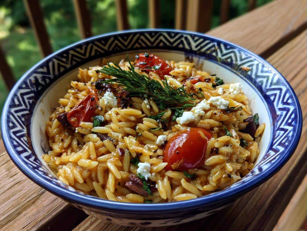 Orzo pasta salad