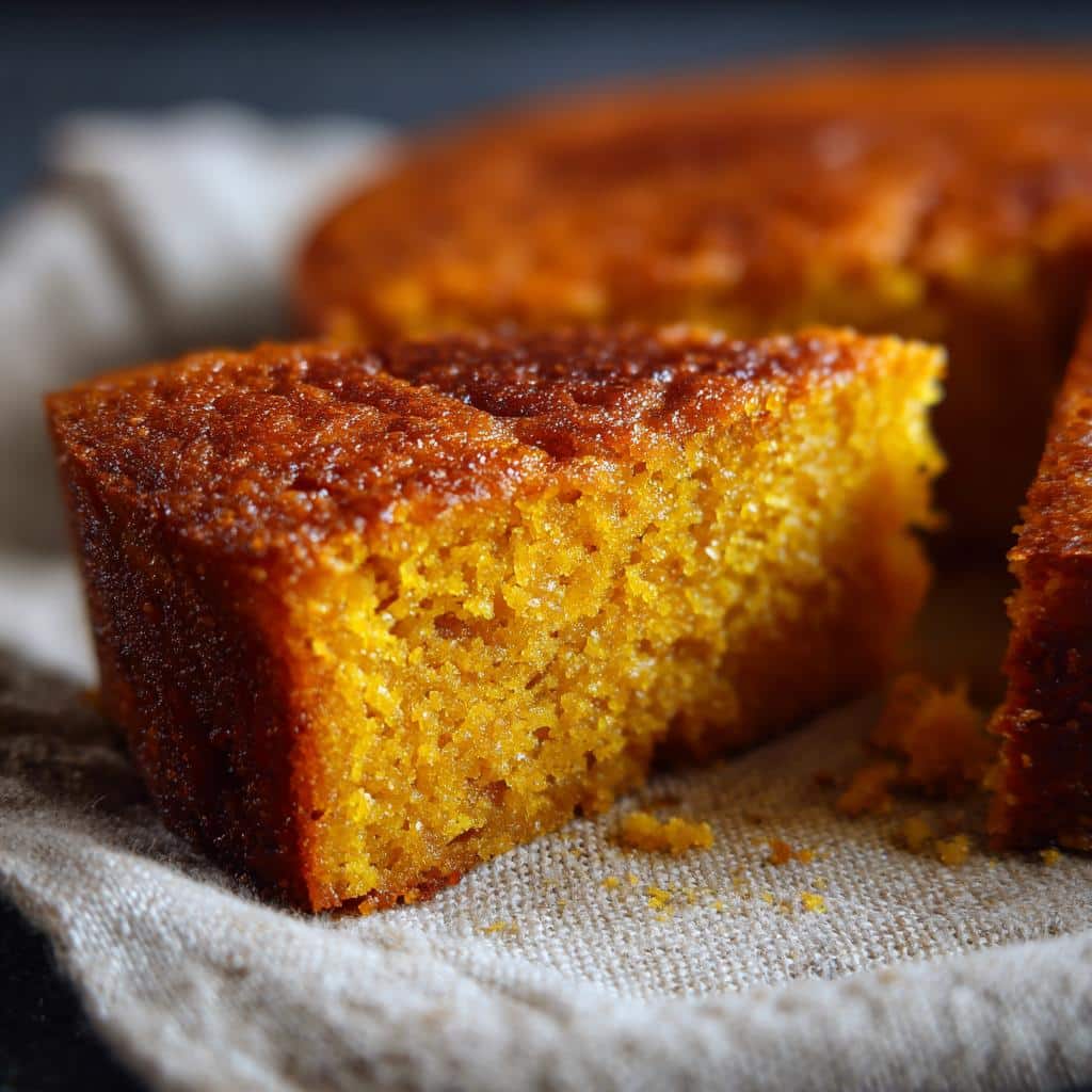 Pumpkin magic cake - detail 2