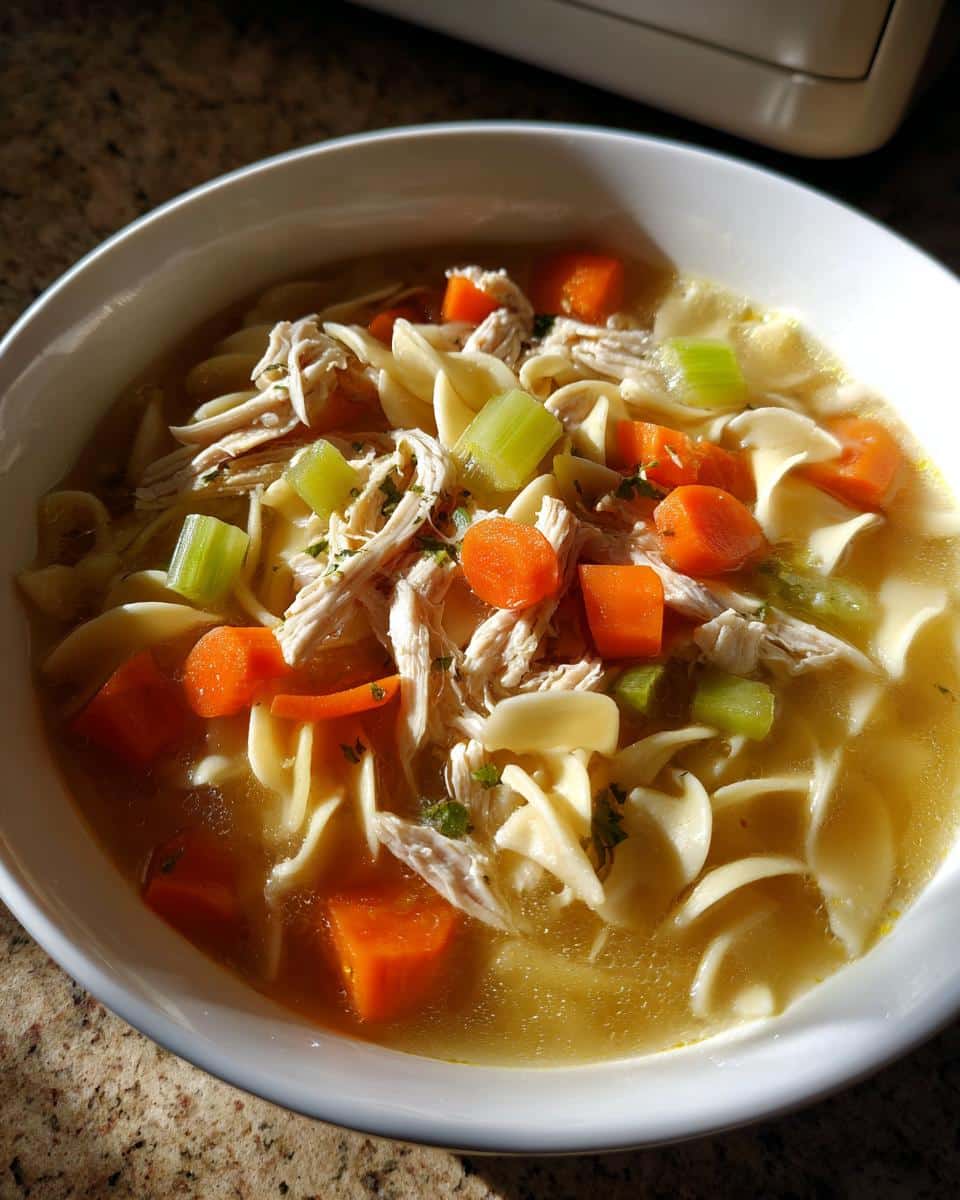 chicken noodle soup homemade - detail 2