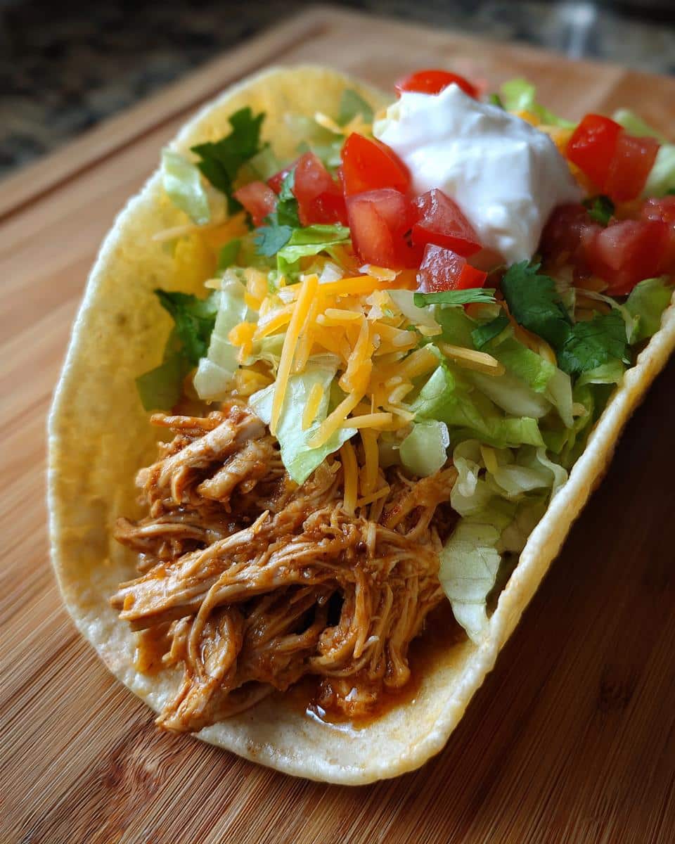 chicken tacos crockpot - detail 1